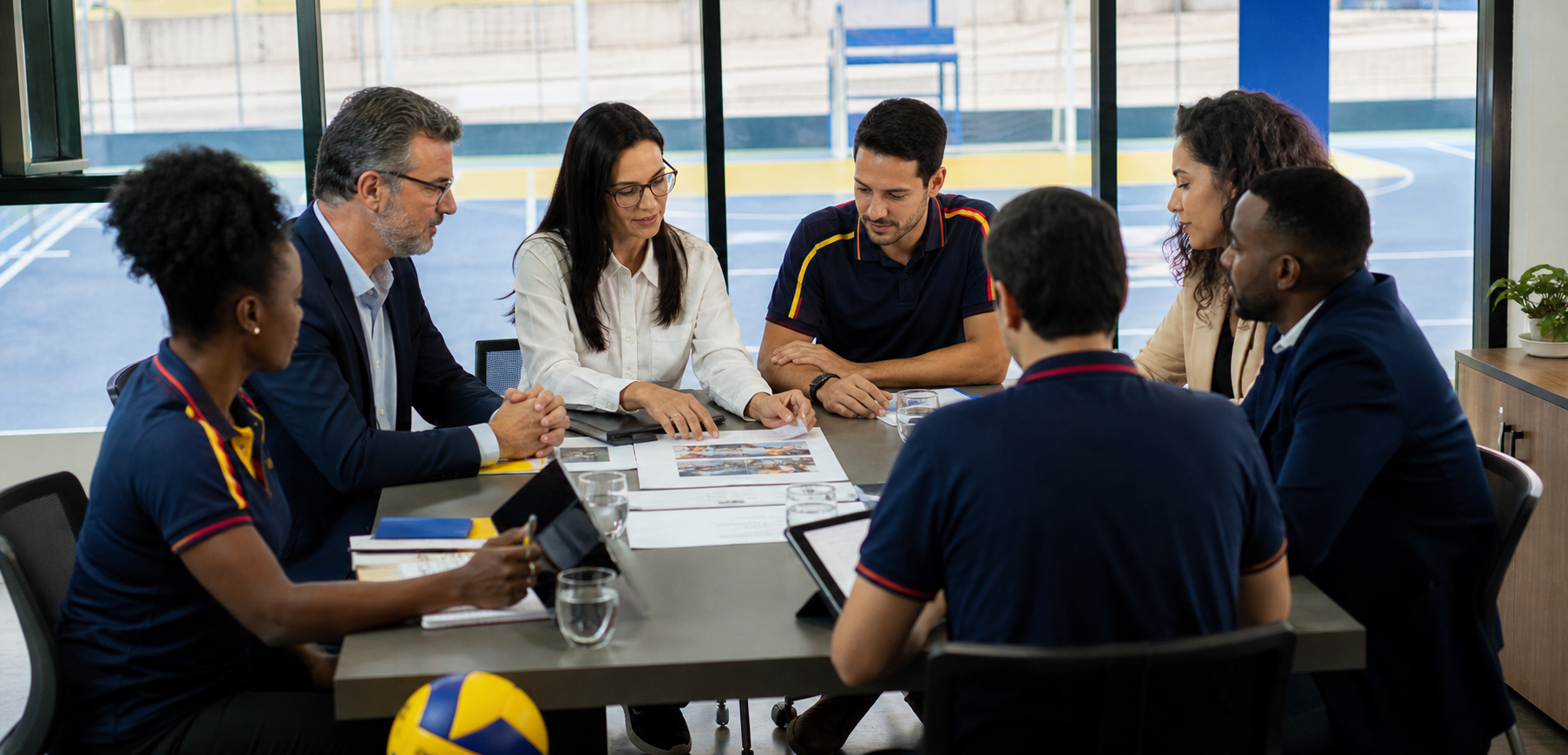 Institutional meeting for sports and training partnerships