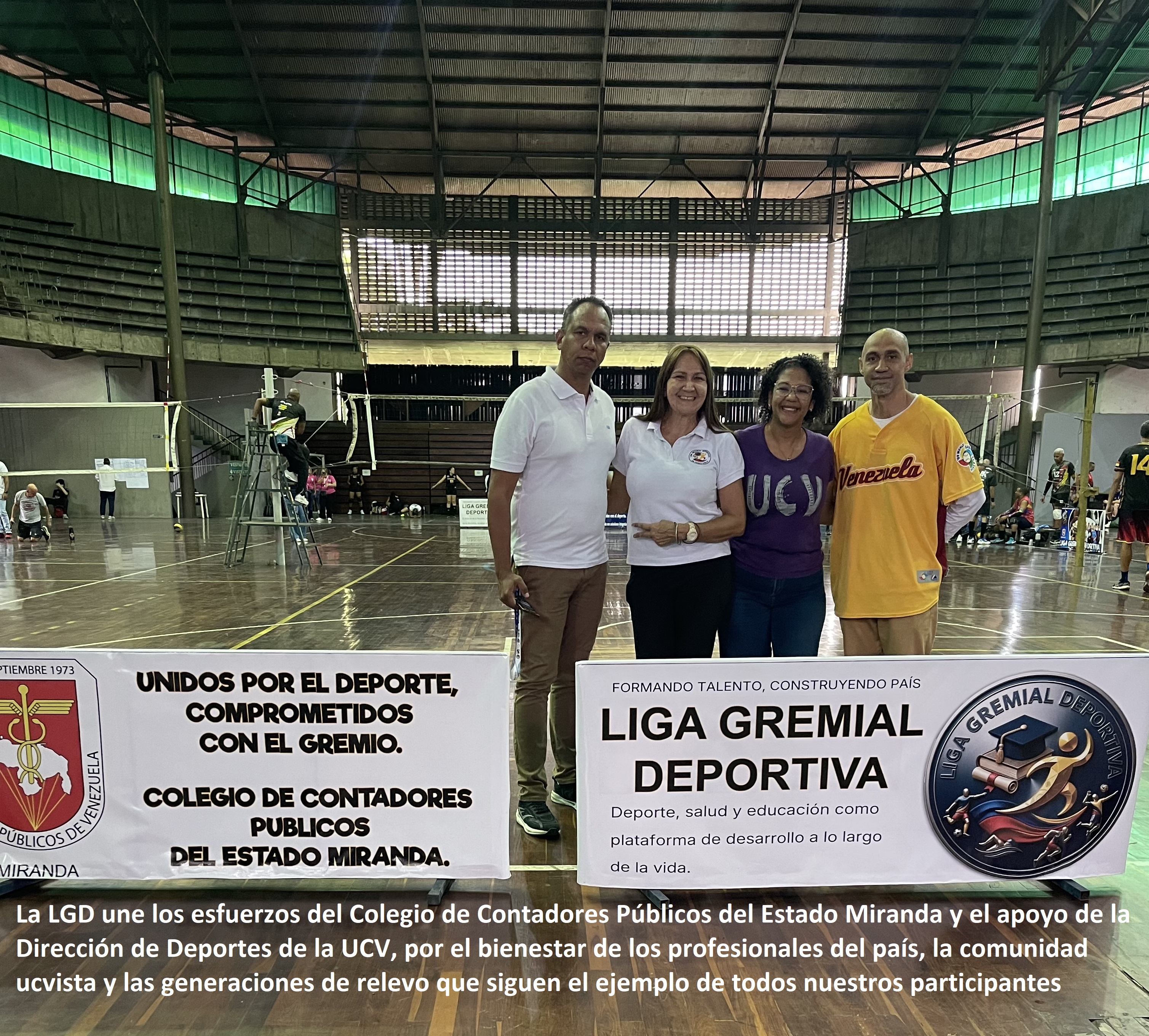 Representantes de LGD, Colegio de Contadores Públicos del Estado Miranda y Dirección de Deportes UCV