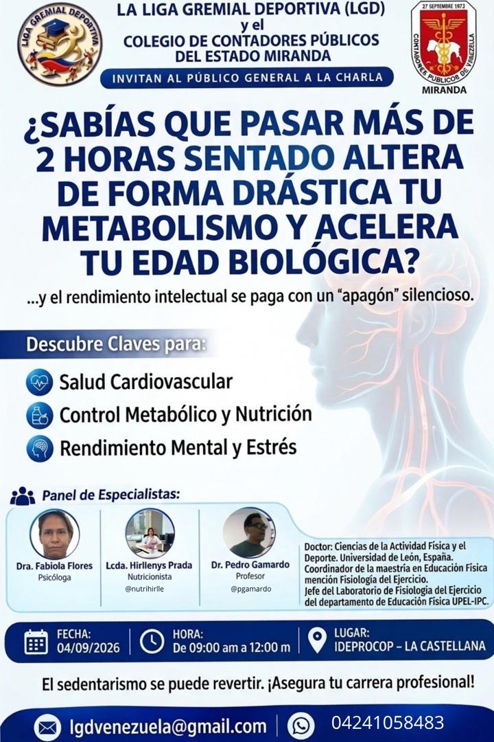 Convocatoria La Salud Física en el Profesional Moderno